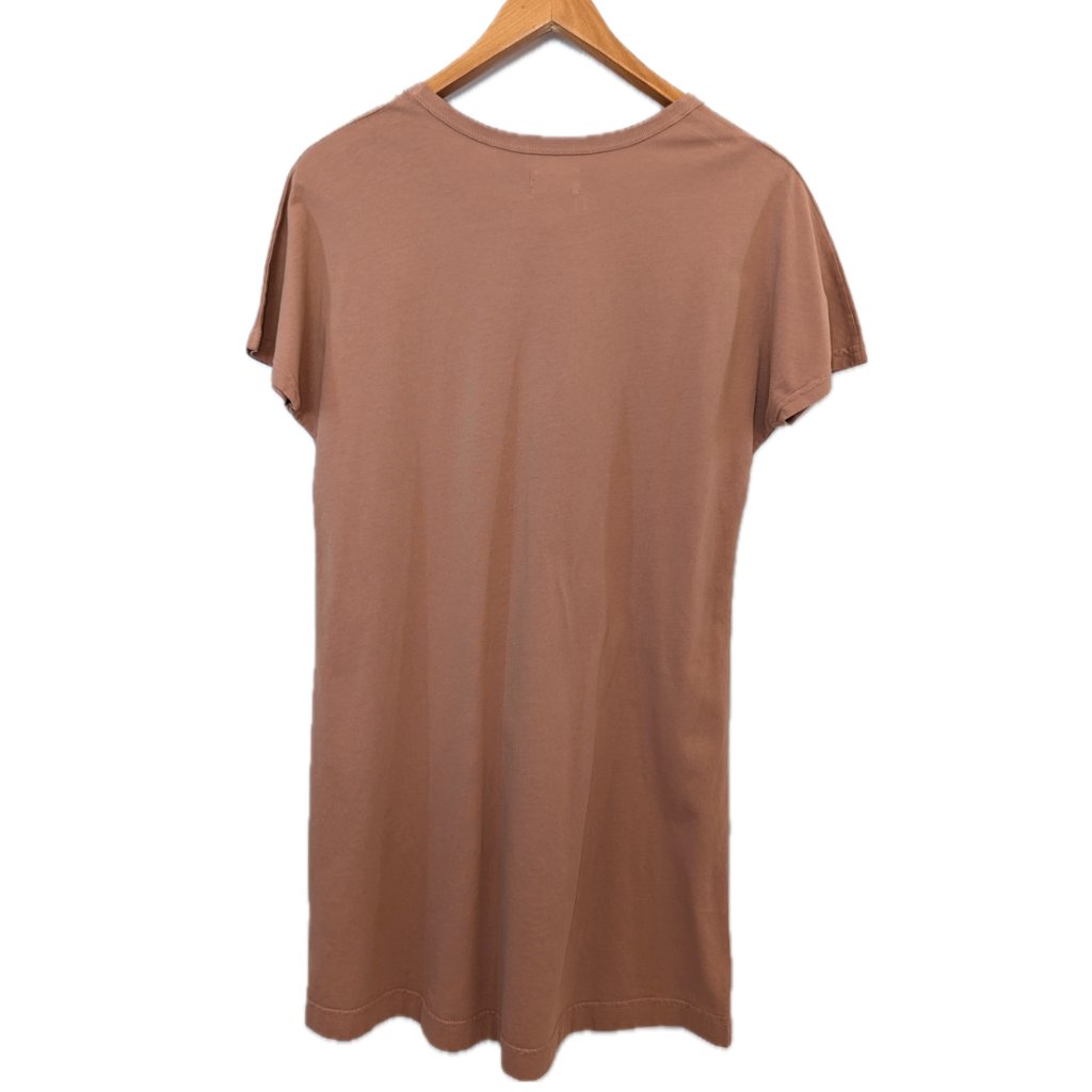 Nwt Upwest | Short Sleeve Cotton T-Shirt Dress In Clay Brown Orange | Size Xs — image 7 of 8